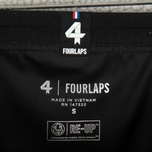 Fourlaps Shorts Mens Small Black Lined Athletic Running Stretch Drawstring - Picture 8 of 10